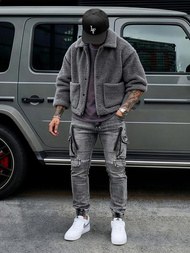 Férfi farmer nadrág grafit OZONEE O/E10017Z