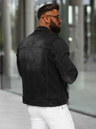 Férfi farmer dzseki fekete OZONEE NB/MJ514N