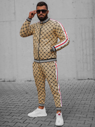 Férfi Melegítő Együttes Bézs-Fekete OZONEE O/12136