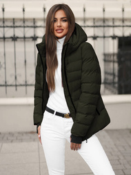 Női téli kabát Sötét-Zöld OZONEE JS/M769/136Z