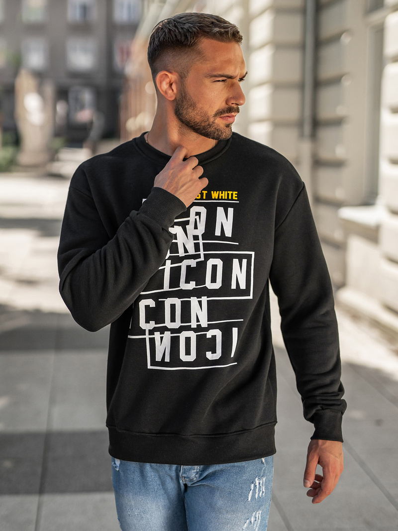 Férfi Melegítő Felső Fekete OZONEE JS/8B1763/3