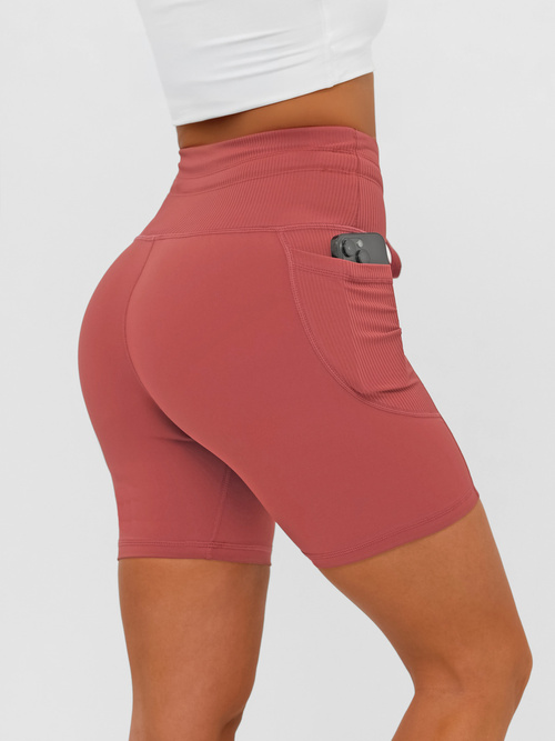 Rövid női leggings burgundia OZONEE JS/XY24026S