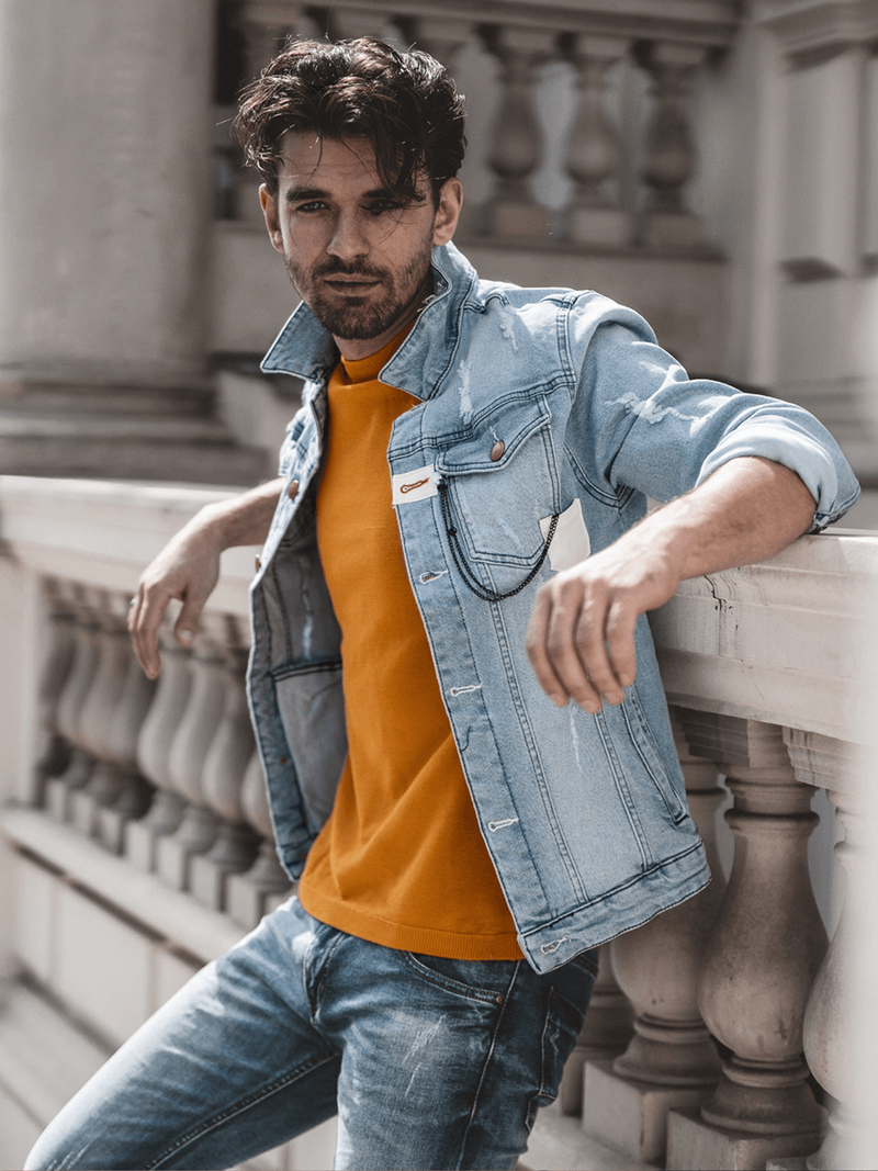 Férfi farmer dzseki kék OZONEE G/600