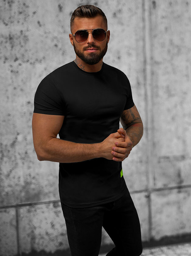 Férfi Póló Fekete OZONEE NB/MT3057