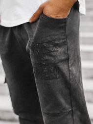 Férfi farmer jogger nadrág Fekete OZONEE JS/KK1110-2