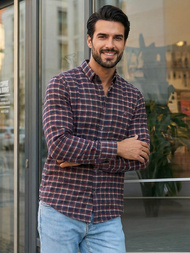 Férfi Ing Bordó OZONEE V/V176Z