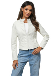 Női Bőrdzseki Ecru OZONEE JS/11Z8127