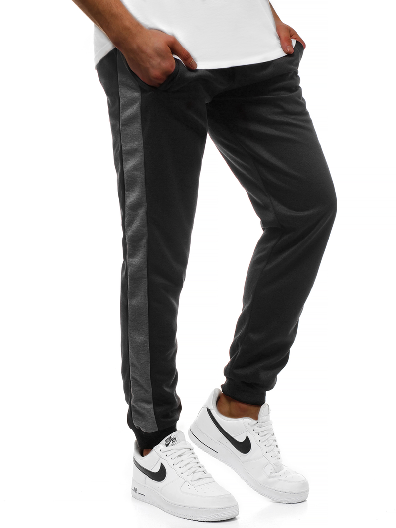 Férfi melegítő nadrág Fekete-grafit OZONEE JS/JZ11003