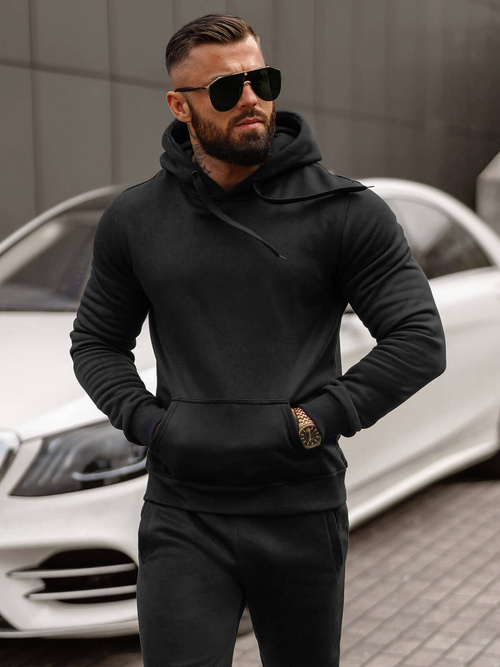 Férfi melegítő együttes Fekete OZONEE JS/68C10381/3Z