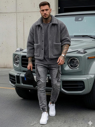 Férfi farmer nadrág grafit OZONEE O/E10017Z