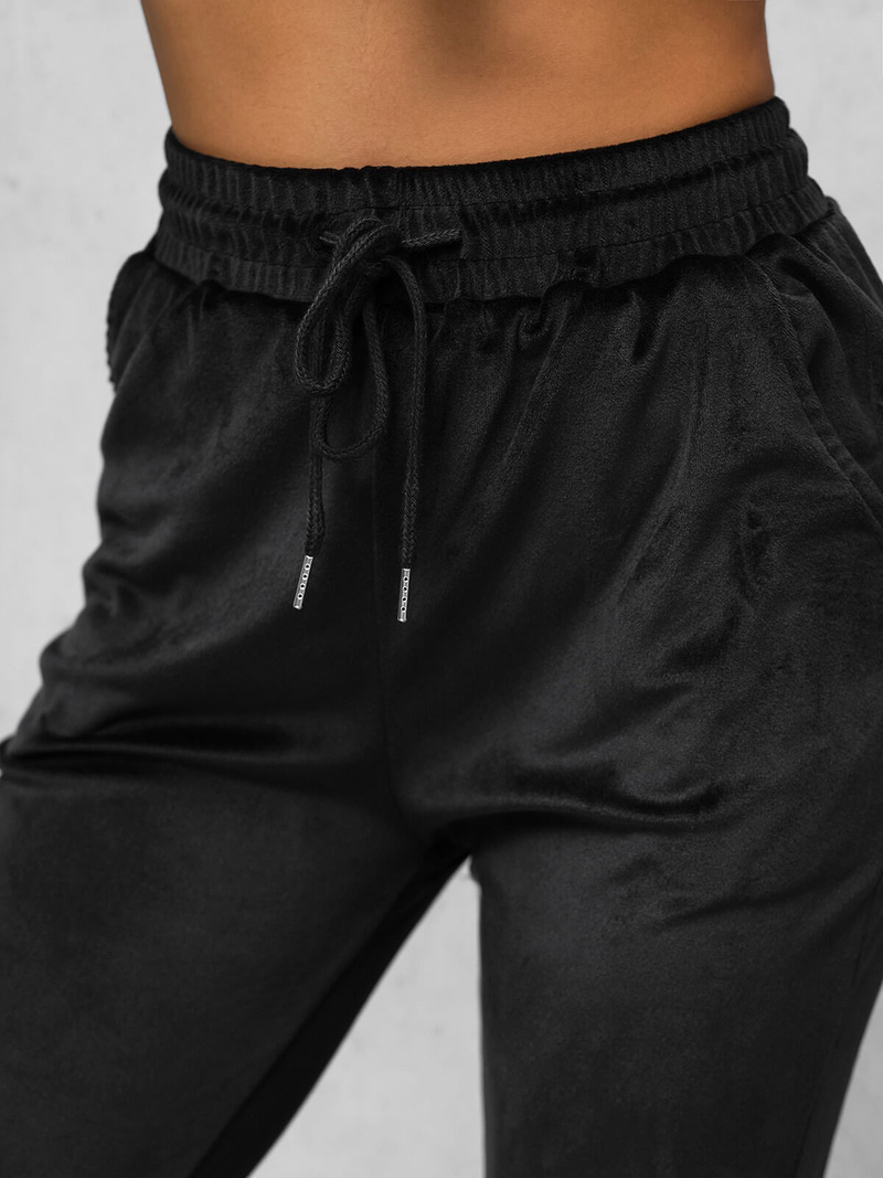 Női Melegítő Szett Velúr Fekete OZONEE JS/35C1612/3