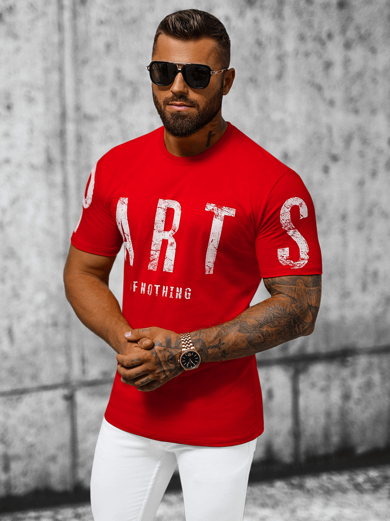 Férfi Póló Piros OZONEE O/1180Z