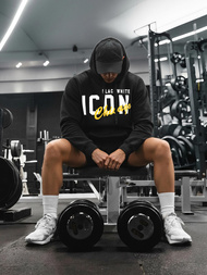 Férfi kapucnis felső fekete OZONEE JS/8B1736/3