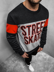 Férfi blúz Fekete OZONEE JS/KS1901Z