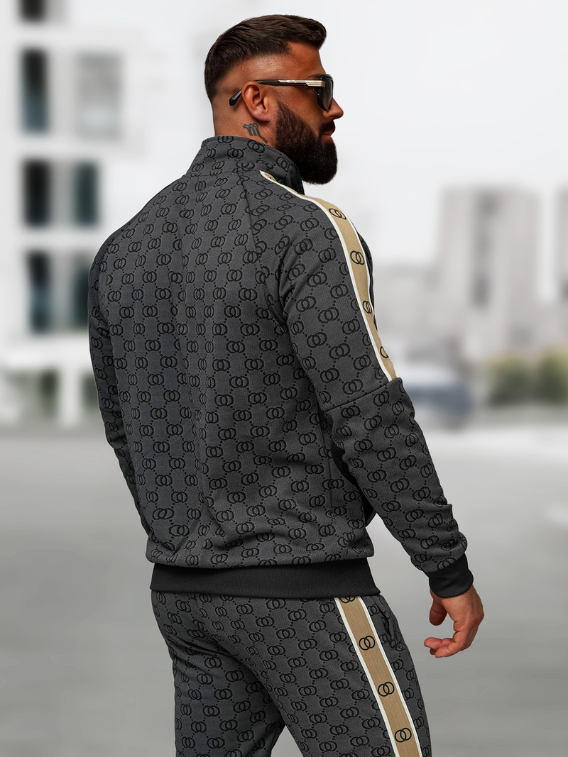 Férfi melegítő együttes fekete OZONEE O/FF5110AB