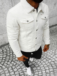 Férfi farmer dzseki SHERPA fehér OZONEE NB/MJ541