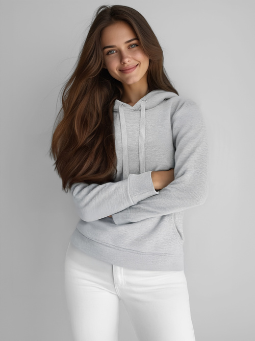 Női kapucnis pulóver Szürke OZONEE JS/W02Z
