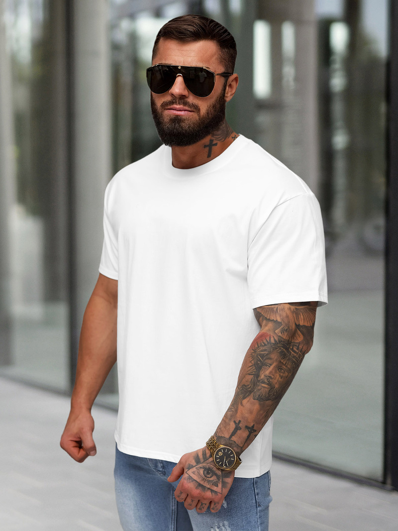 Férfi Póló Fehér OZONEE JS/67T1298/1