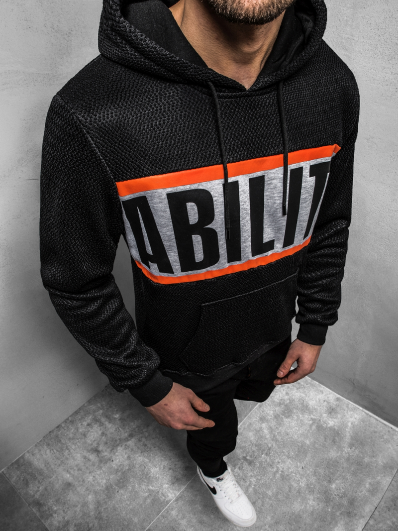 Férfi blúz grafit Fekete OZONEE JS/KS1936Z