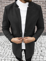 Férfi szövetkabát fekete OZONEE O/5628