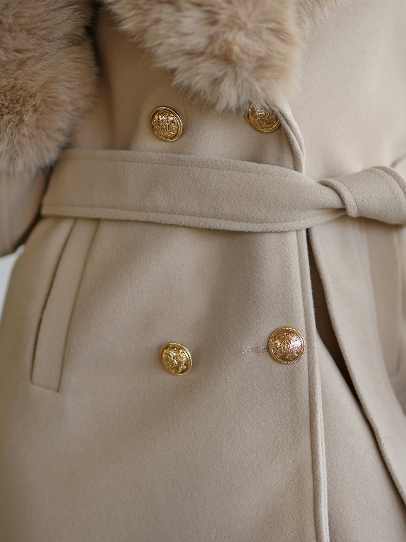 Női kabát ecru OZONEE JS/61M8509/280