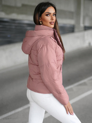 Női téli kabát púder rózsaszín OZONEE JS/16M9188/46Z