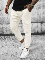 Férfi Chino Nadrág Ekrü OZONEE O/P4051