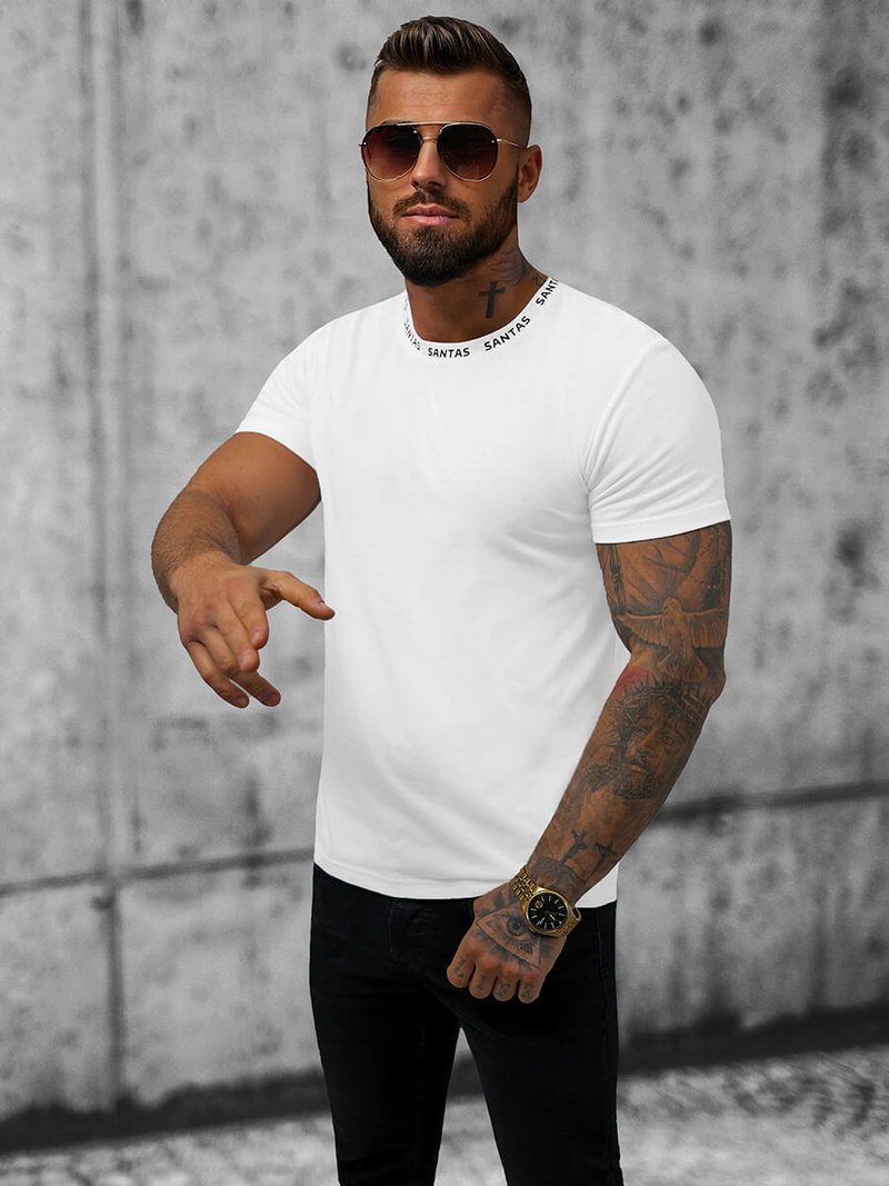 Férfi Póló Fehér OZONEE JS/8T228/1