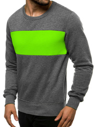 Férfi Melegítő felső Grafit-Zöld OZONEE JS/2021/31