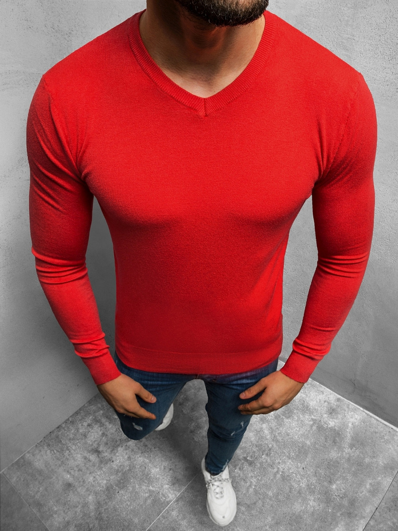 Férfi pulóver sötét piros OZONEE TMK/YY03/6