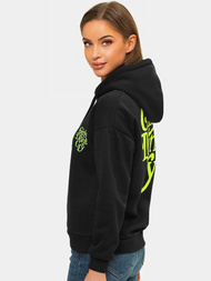 Női kapucnis pulóver fekete OZONEE JS/B26013