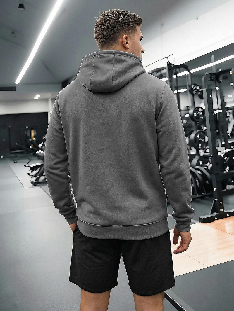 Férfi kapucnis felső grafit OZONEE JS/8B1736/5