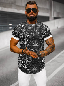 Férfi Póló Fekete OZONEE O/P1347