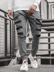 Férfi nadrág jogger Szürke OZONEE G/11132