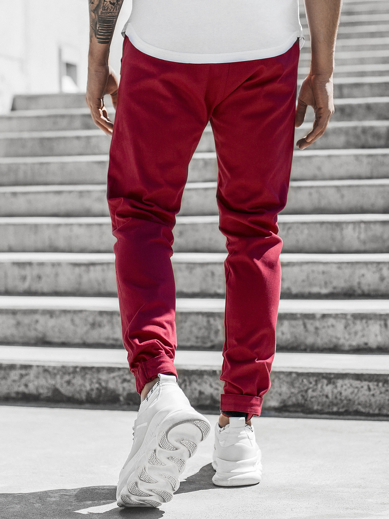 Férfi nadrág jogger Bordó OZONEE G/11144
