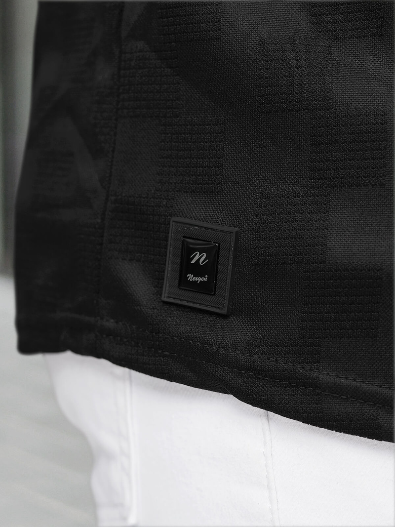 Férfi Póló Fekete OZONEE O/QS11621