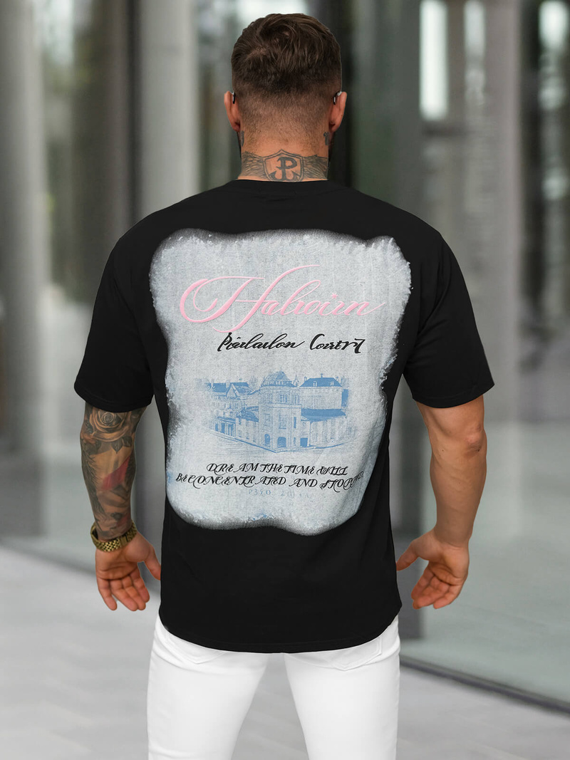 Férfi Póló Fekete OZONEE O/YN2/632