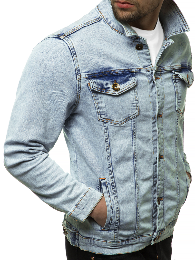 Férfi farmer dzseki világos-kék OZONEE BN/6080