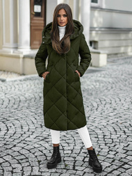 Női téli kabát zöld OZONEE JS/5M3173/136Z