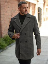 Férfi Szövetkabát Grafit OZONEE JS/11Z8269