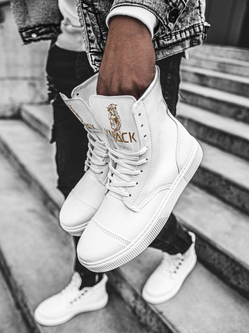 Férfi magasszárú sneakersek Fehér OZONEE KN/022