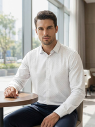 Férfi Ing Fehér OZONEE V/V185Z