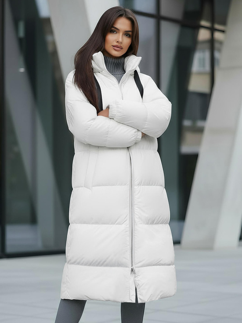 Női téli kabát fehér OZONEE JS/5M3163/281Z