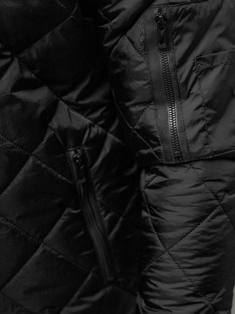 Férfi kabát fekete OZONEE JS/8M986/392