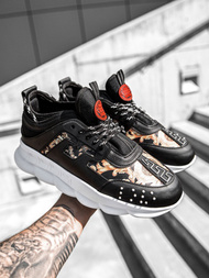 magas sneakersek fekete-bézs OZONEE G/2020