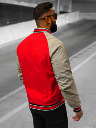 Férfi dzseki piros OZONEE JS/84M3011/270