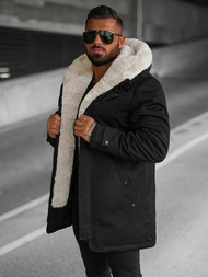 Férfi téli parka kabát fekete OZONEE JS/22M319/392Z