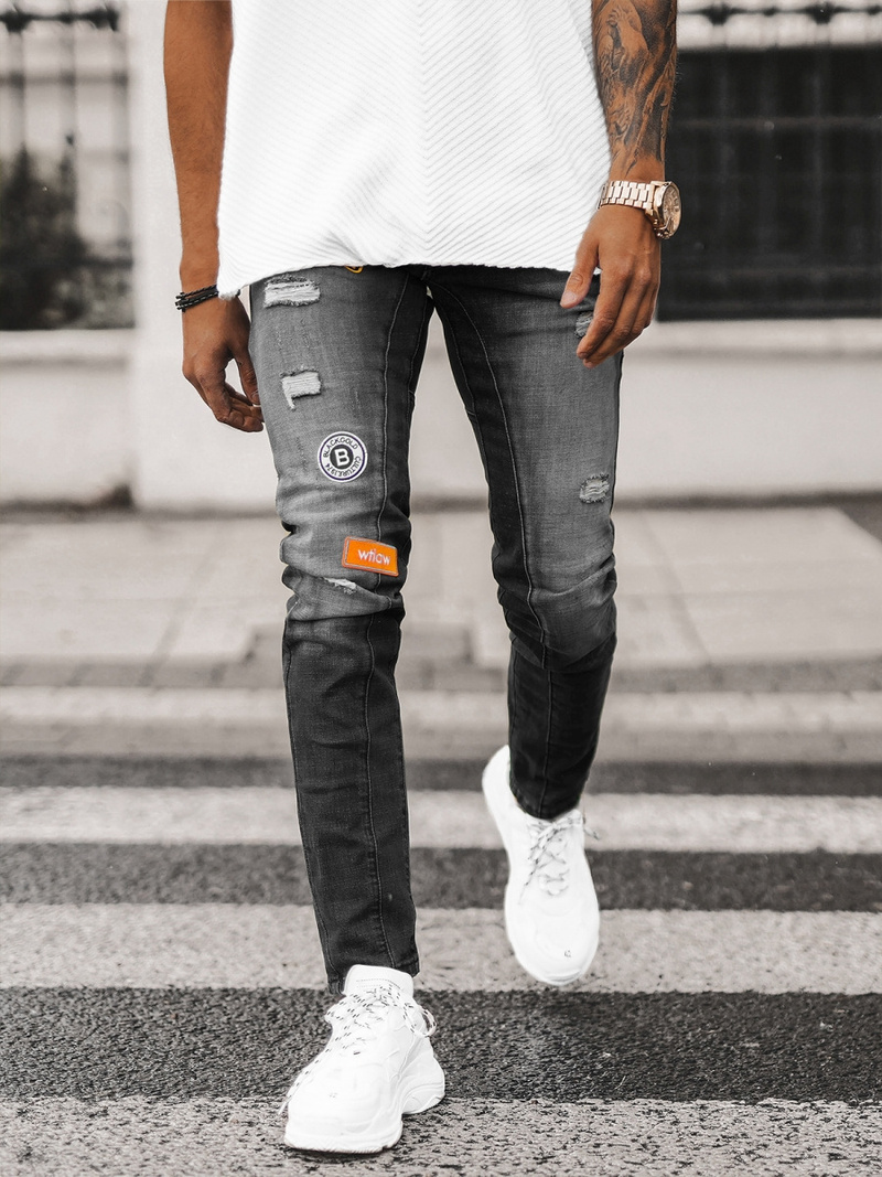 Férfi farmer nadrág fekete OZONEE NB/MP0047NZ