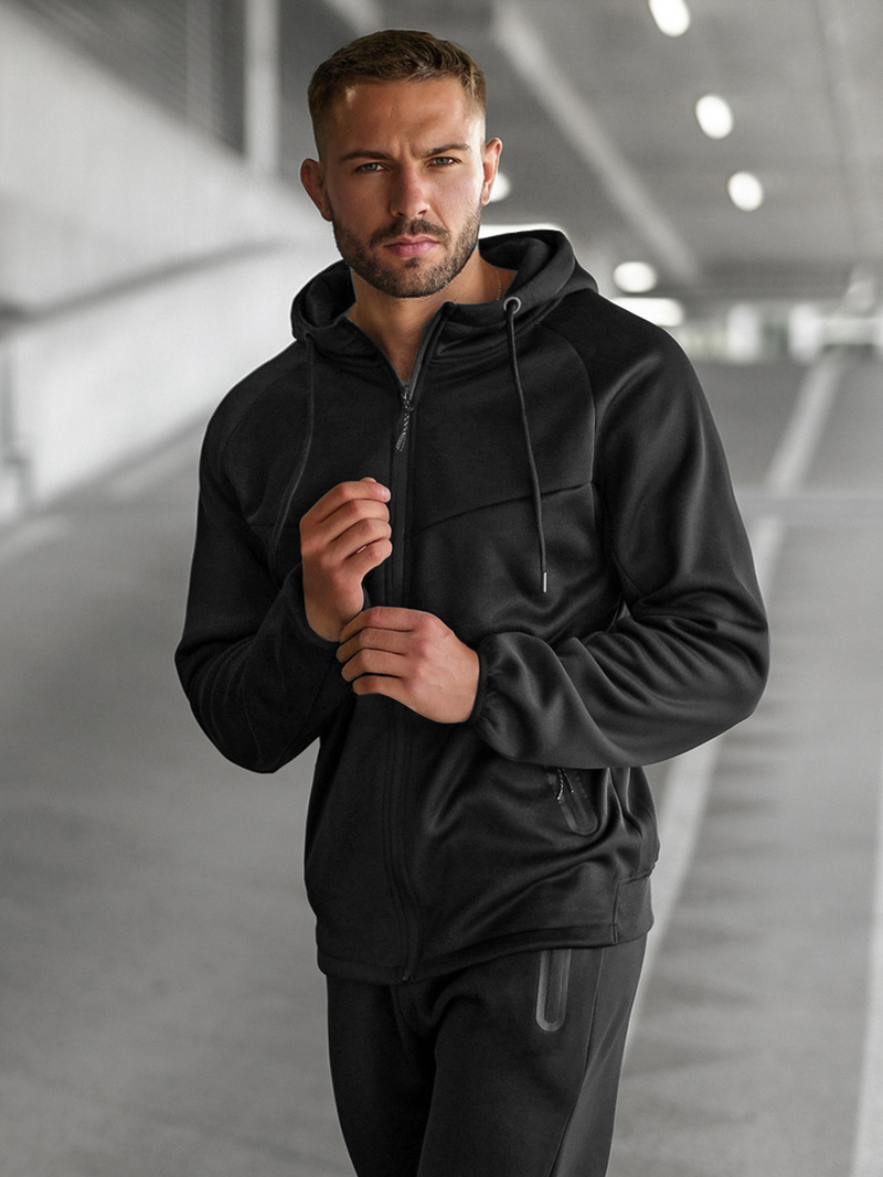 Férfi melegítő együttes fekete OZONEE JS/8C1967/3