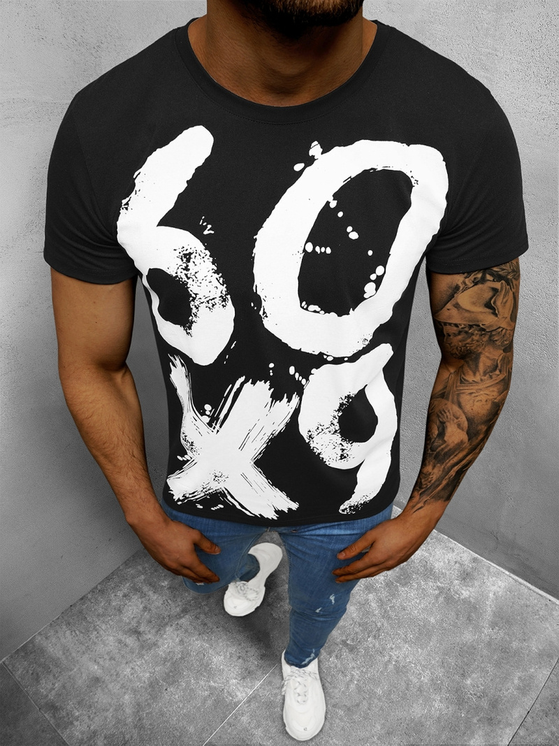 Férfi Póló Fekete OZONEE O/1297